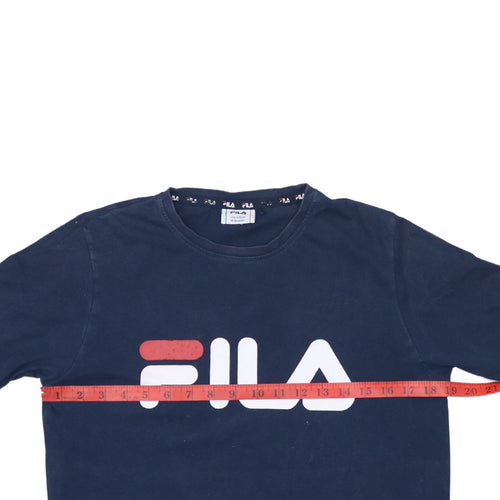 Fila Boys Blue 15-16 Years Logo Short Sleeve Cotton T-Shirt