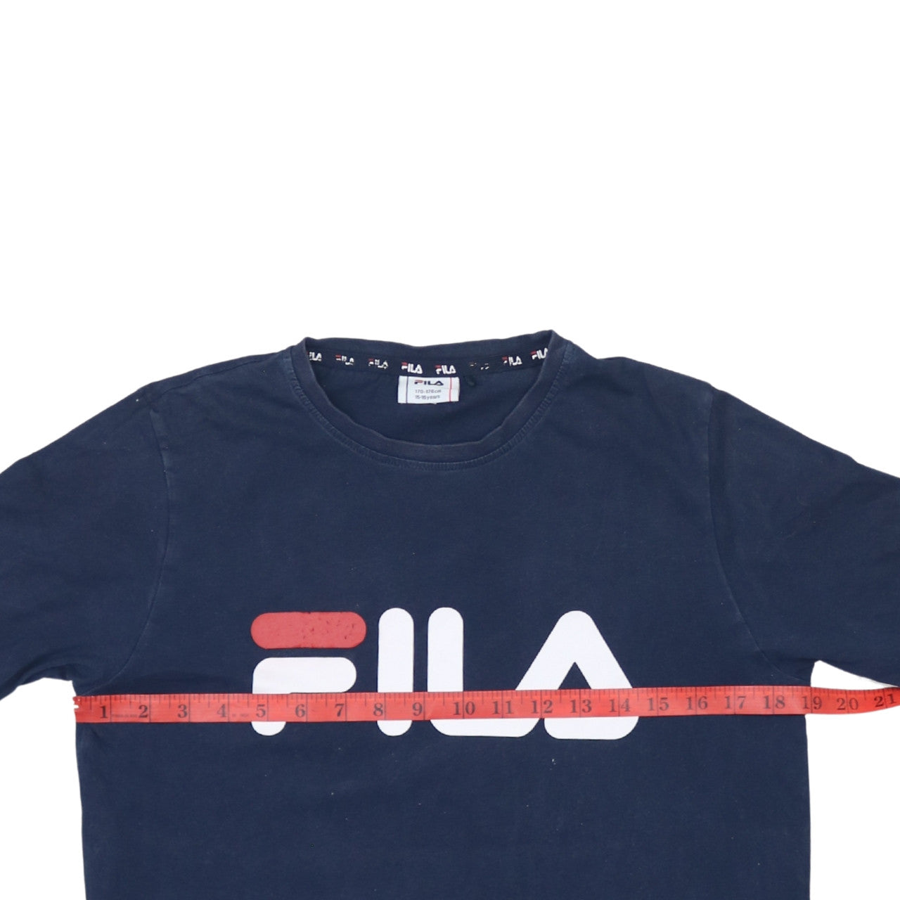 Fila Boys Blue 15-16 Years Logo Short Sleeve Cotton T-Shirt