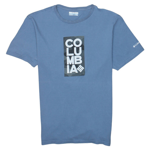 Columbia Mens Blue Graphic Organic Cotton T-Shirt Medium