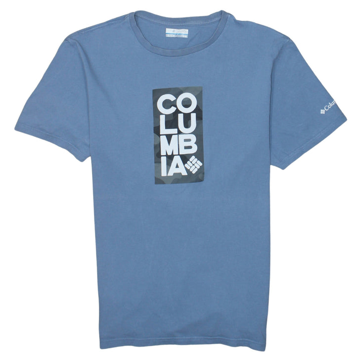 Columbia Mens Blue Graphic Organic Cotton T-Shirt Medium