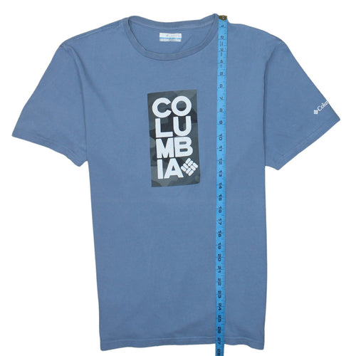 Columbia Mens Blue Graphic Organic Cotton T-Shirt Medium