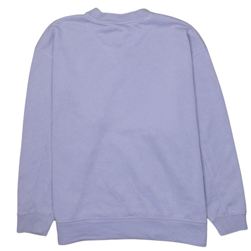 Adidas Women Lilac Crew Neck Pullover Sweatshirt Size 8 Cotton Blend