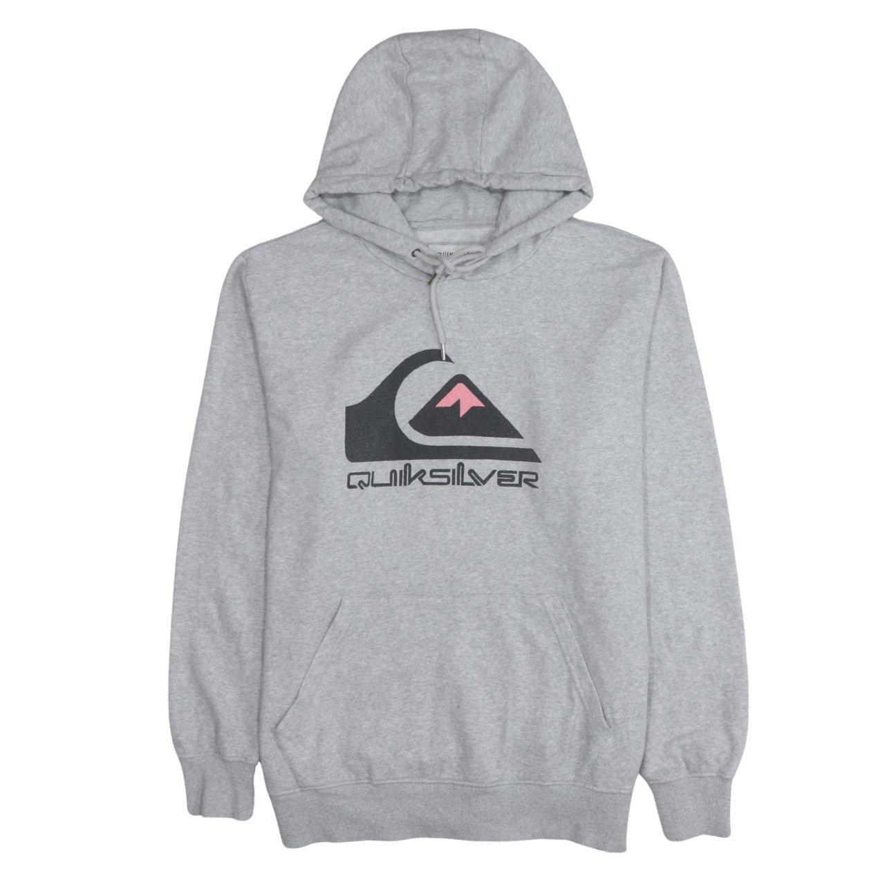 Quiksilver Men's Grey XL Pullover Hoodie Surf Logo Fleece Sweatshirt