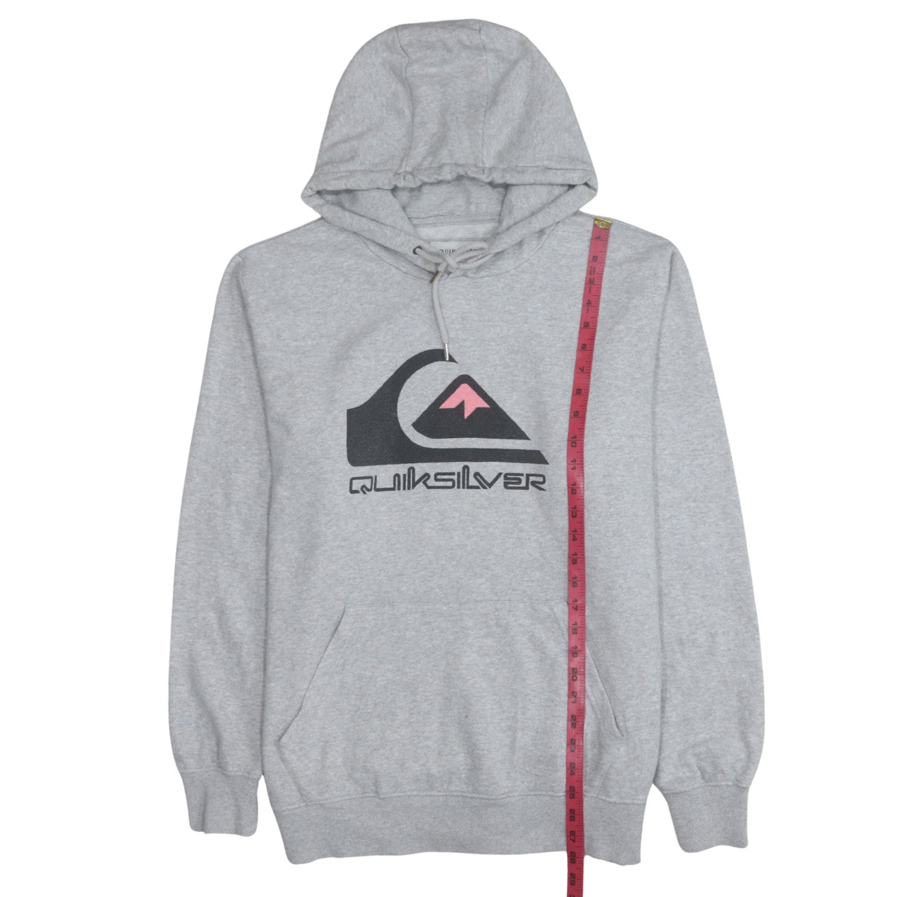Quiksilver Men's Grey XL Pullover Hoodie Surf Logo Fleece Sweatshirt