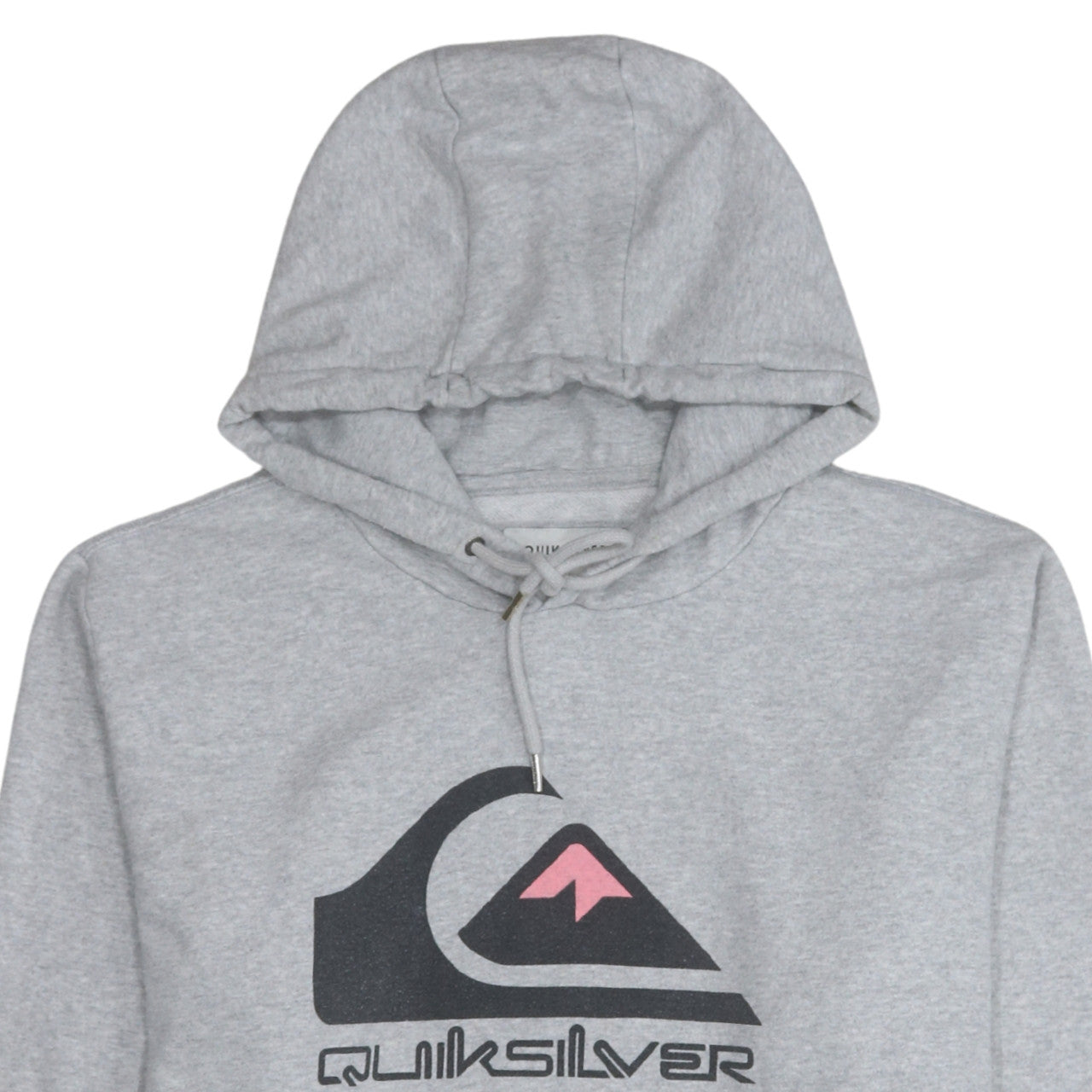 Quiksilver Men's Grey XL Pullover Hoodie Surf Logo Fleece Sweatshirt