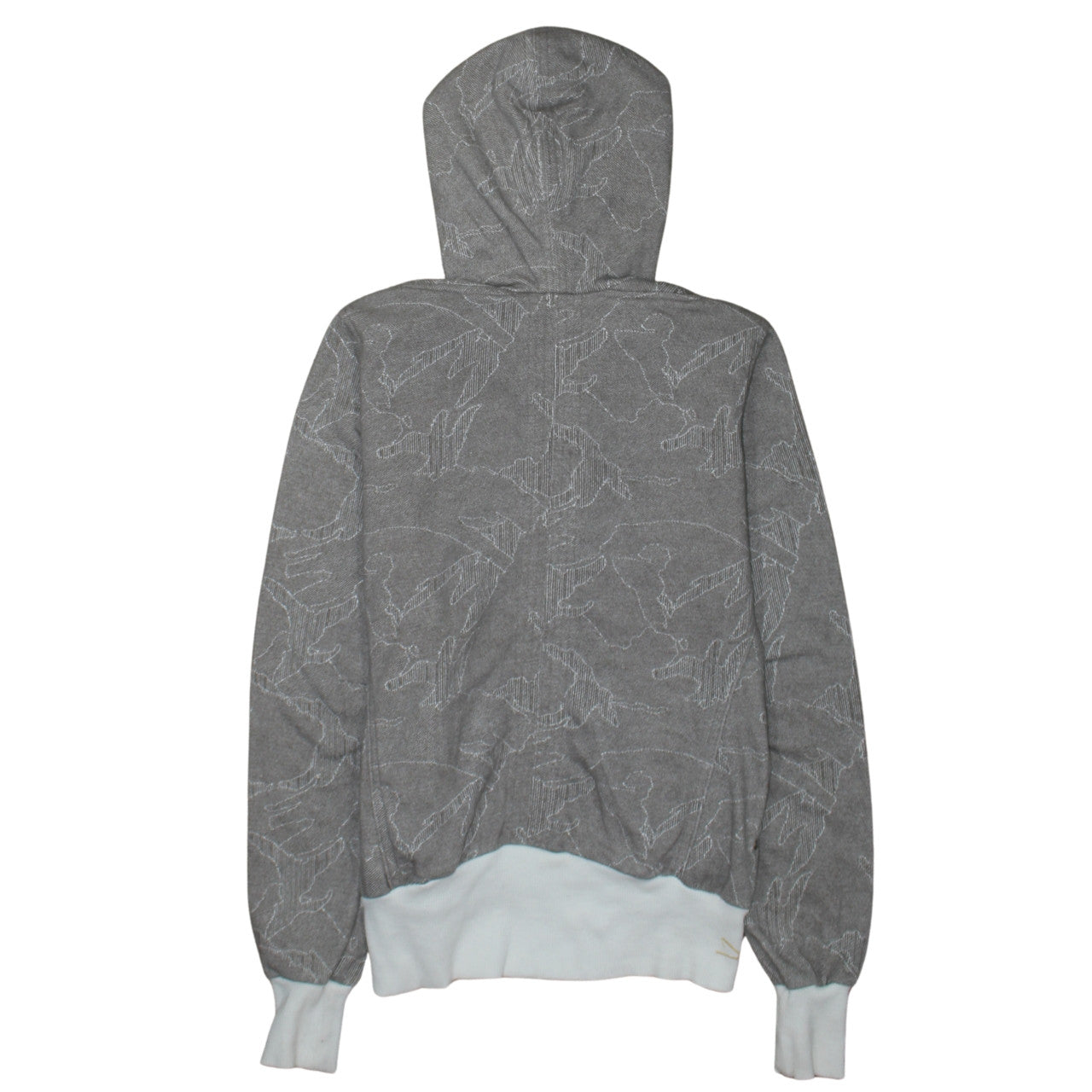 Nike Women's Grey Full Zip Hoodie Small - Logo Print Drawstring Hooded Sweatshirt
