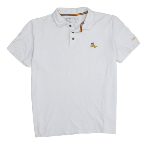 Timberland Men's White Cotton Regular Fit XL Polo Shirt