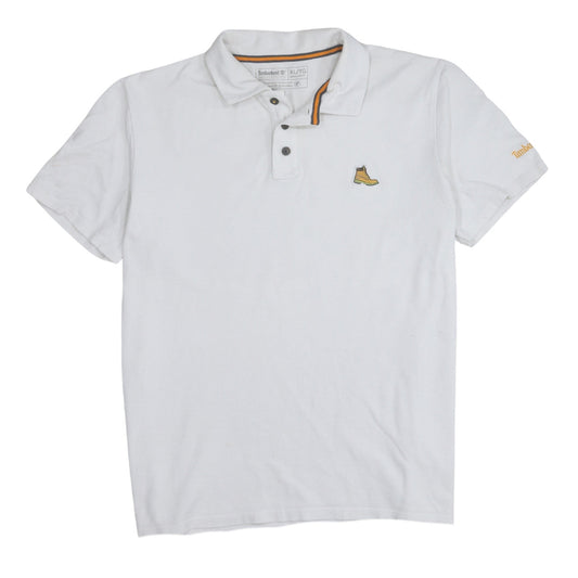 Timberland Men's White Cotton Regular Fit XL Polo Shirt