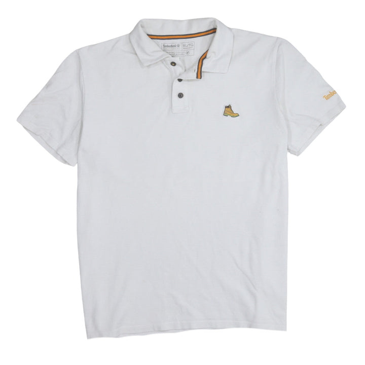 Timberland Men's White Cotton Regular Fit XL Polo Shirt