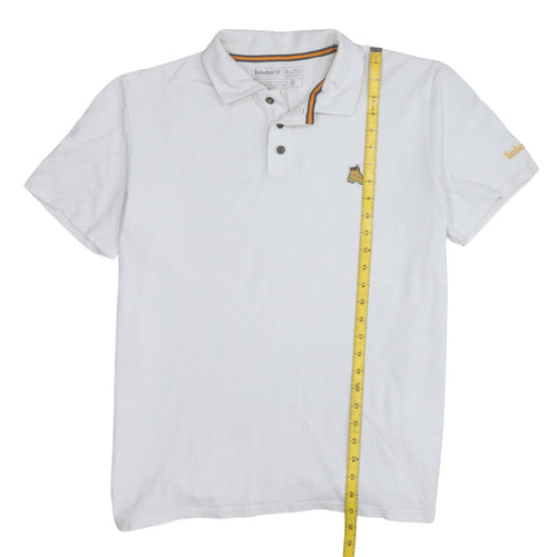 Timberland Men's White Cotton Regular Fit XL Polo Shirt