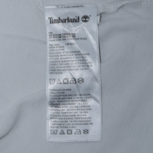 Timberland Men's White Cotton Regular Fit XL Polo Shirt
