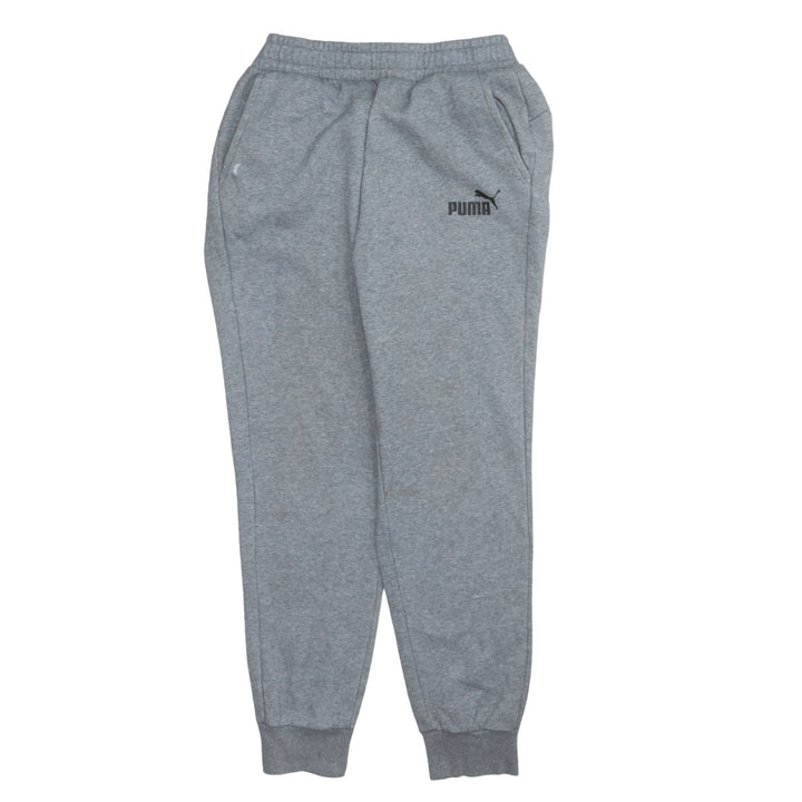 Puma Men’s Grey Jogger Sweatpants M Regular Fit Cotton Blend