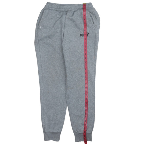 Puma Men’s Grey Jogger Sweatpants M Regular Fit Cotton Blend