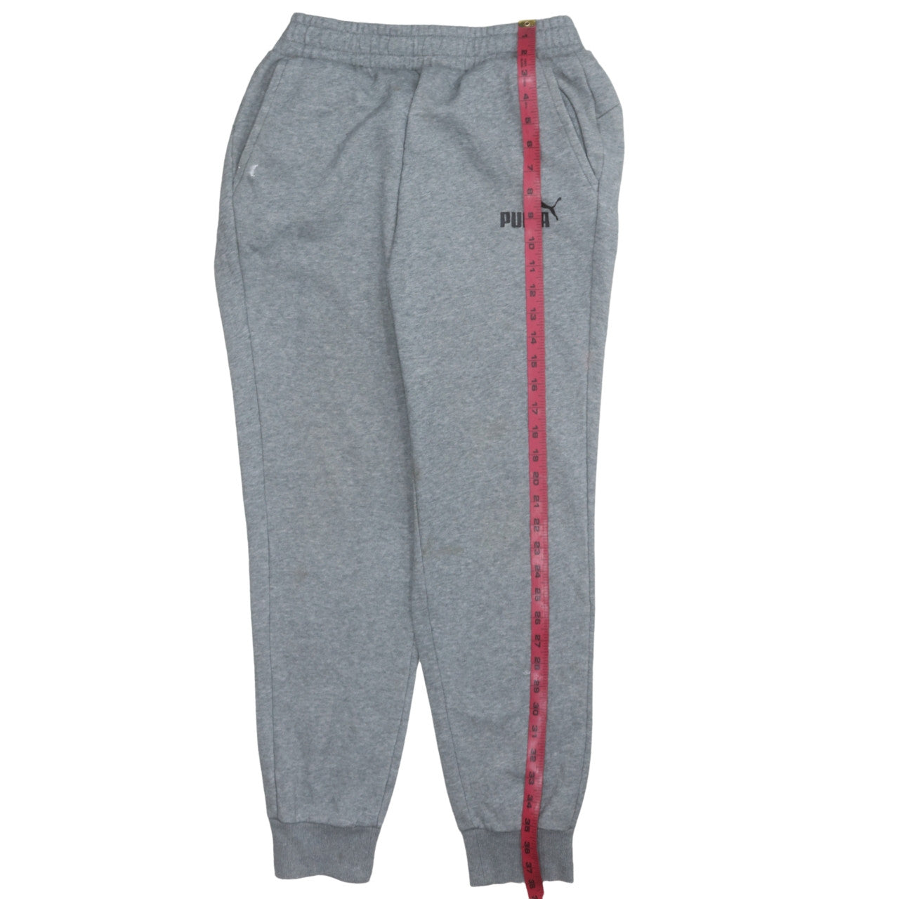 Puma Men’s Grey Jogger Sweatpants M Regular Fit Cotton Blend