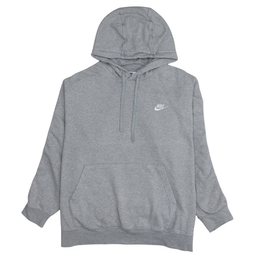 Nike Men's Grey XL Pullover Hoodie with Logo and Pockets