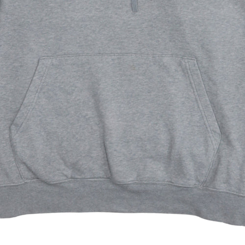 Nike Men's Grey XL Pullover Hoodie with Logo and Pockets