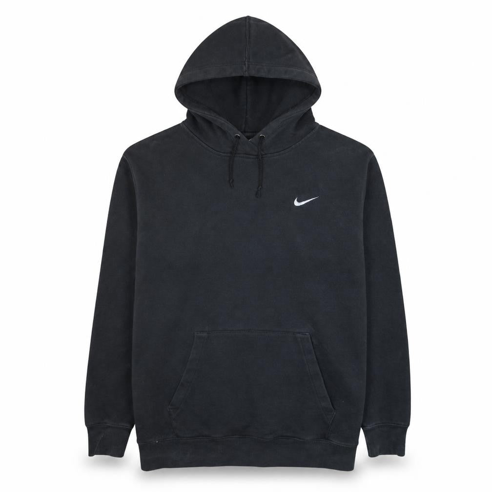 Front view of Nike Men's Black XL Pullover Fleece Hoodie Sweatshirt with Logo