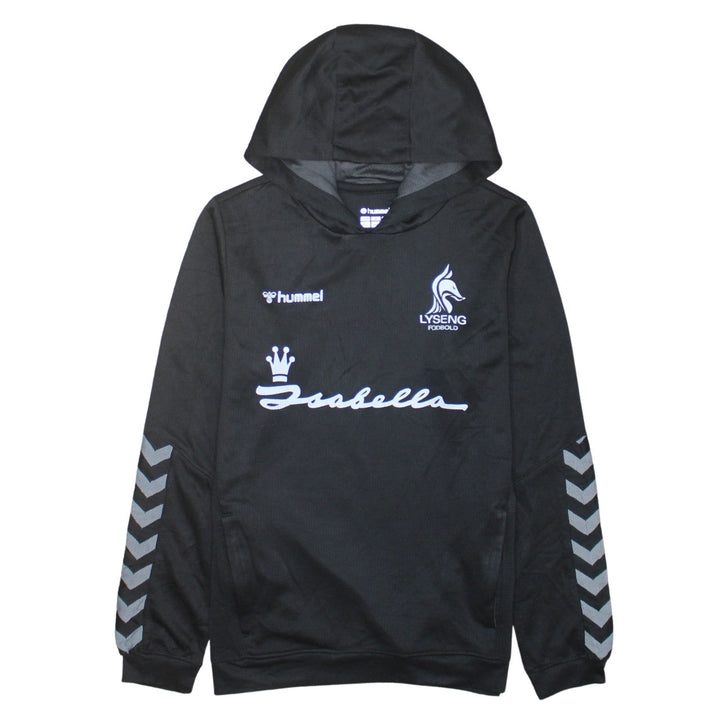 Hummel Boys Black 14 Years Pullover Hoodie Sweatshirt Football Top