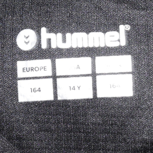 Hummel Boys Black 14 Years Pullover Hoodie Sweatshirt Football Top