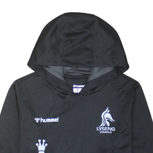 Hummel Boys Black 14 Years Pullover Hoodie Sweatshirt Football Top