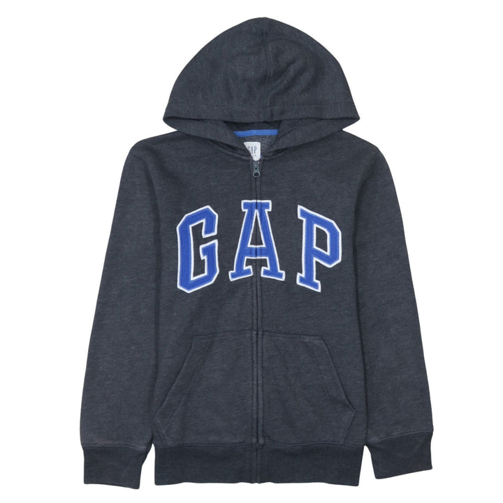 GAP Kids Boys Charcoal Full Zip Hoodie Size XL (12-13 Years) Cotton Blend