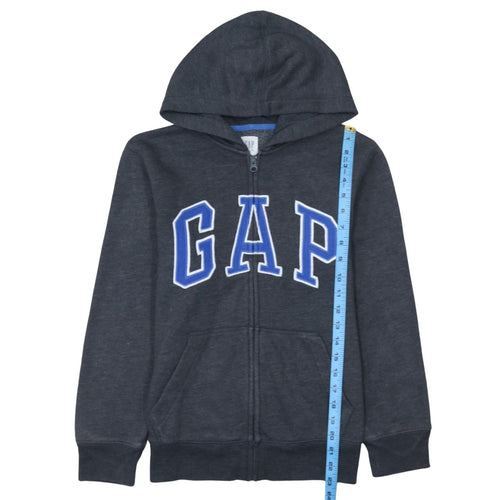 GAP Kids Boys Charcoal Full Zip Hoodie Size XL (12-13 Years) Cotton Blend