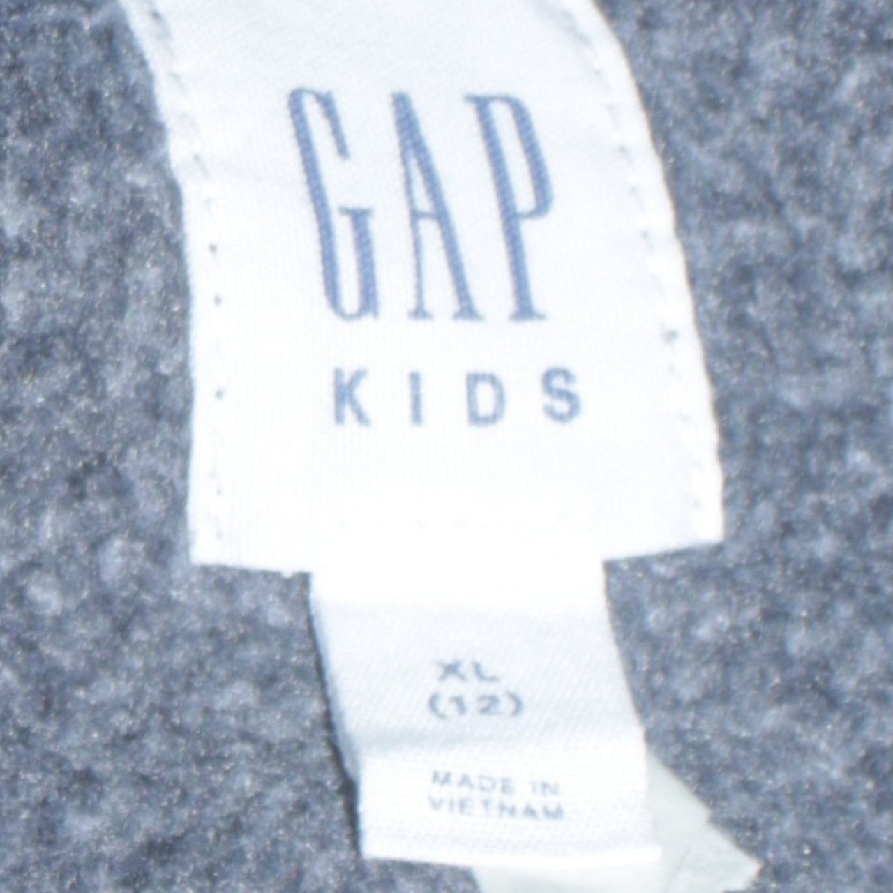 GAP Kids Boys Charcoal Full Zip Hoodie Size XL (12-13 Years) Cotton Blend
