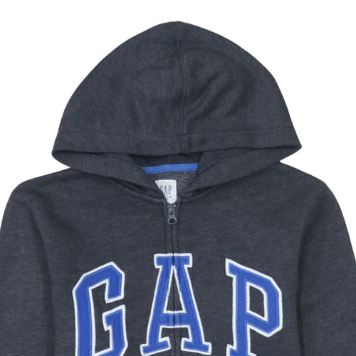 GAP Kids Boys Charcoal Full Zip Hoodie Size XL (12-13 Years) Cotton Blend