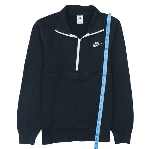 Nike Men's Black Small 1/2 Zip Sweatshirt Fleece Pullover