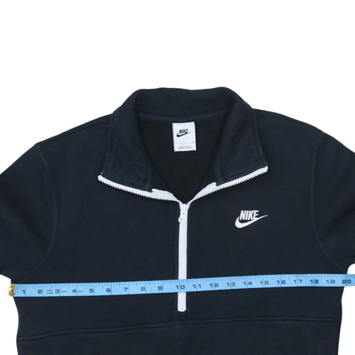 Nike Men's Black Small 1/2 Zip Sweatshirt Fleece Pullover