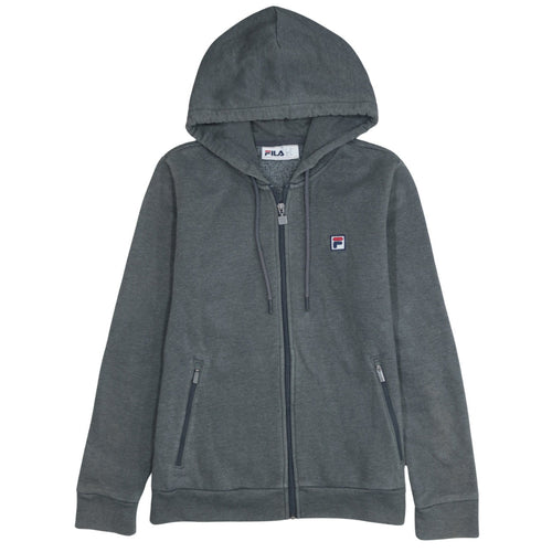 Fila Men’s Grey Full Zip Hoodie Size S Regular Fit Hooded Sweatshirt