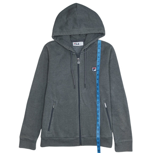 Fila Men’s Grey Full Zip Hoodie Size S Regular Fit Hooded Sweatshirt