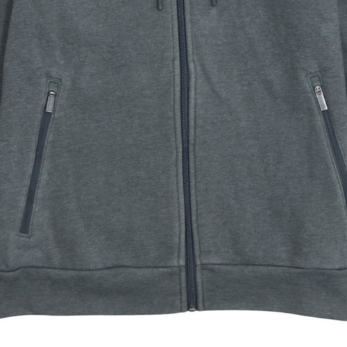 Fila Men’s Grey Full Zip Hoodie Size S Regular Fit Hooded Sweatshirt