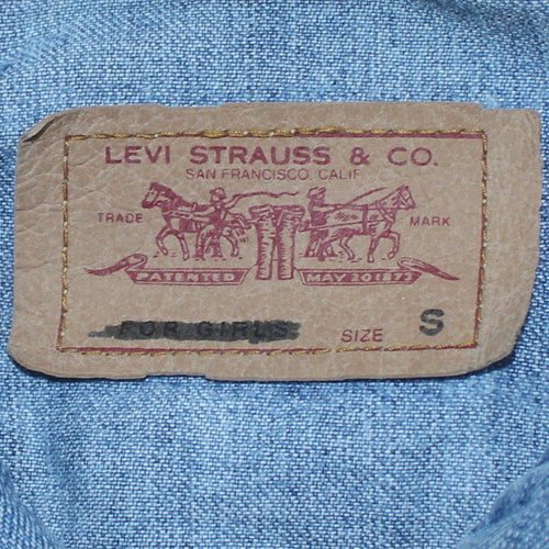 Levi Strauss & Co Blue Denim Sleeveless Waistcoat Men's S Vintage Style