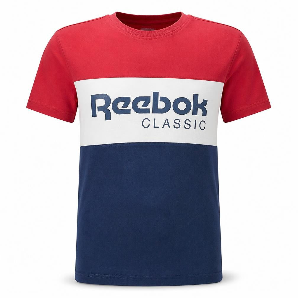 Front view of Reebok Classic Men's Multicoloured Cotton Crew Neck T-Shirt M