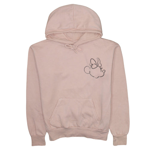 Disney Primark Womens Pink XS Pullover Hoodie with Minnie Outline