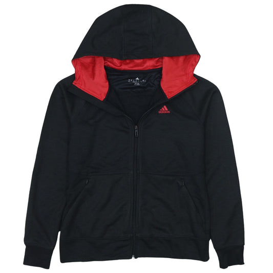 Adidas Womens Black Full Zip Climalite Hoodie Size S 8-10