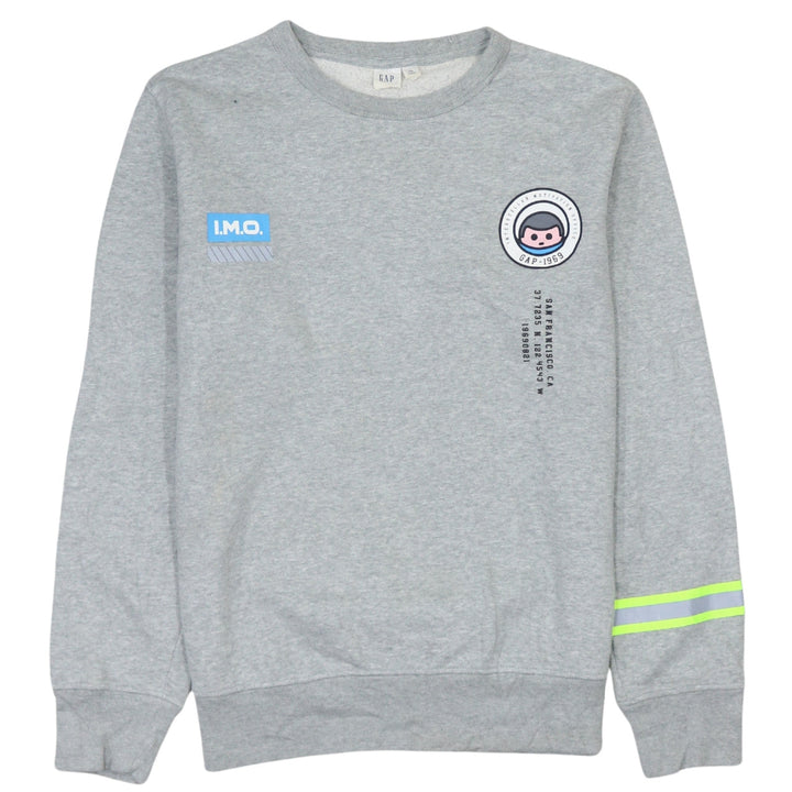 GAP Men's Grey Graphic Print Pullover Sweatshirt XS