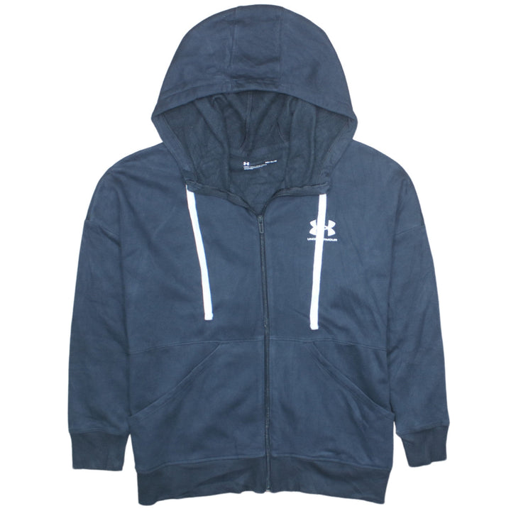 Under Armour Men’s Blue Full Zip Hoodie M Relaxed Fit Fleece