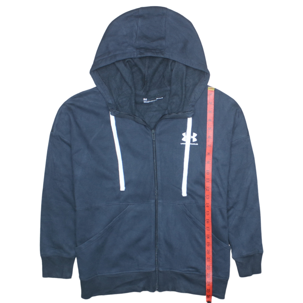 Under Armour Men’s Blue Full Zip Hoodie M Relaxed Fit Fleece