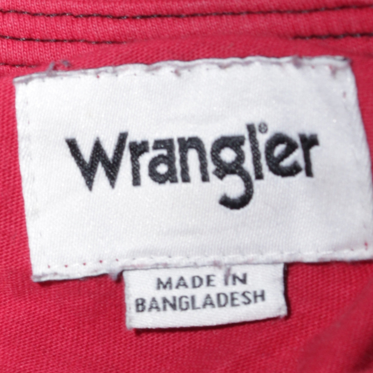 Wrangler Men's Red Cotton Logo Crew Neck Regular Fit T-Shirt M