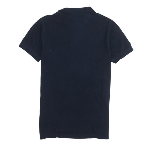 Tommy Hilfiger Men’s Blue Slim Fit Cotton Polo Shirt L