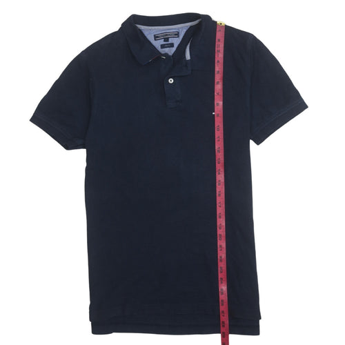 Tommy Hilfiger Men’s Blue Slim Fit Cotton Polo Shirt L