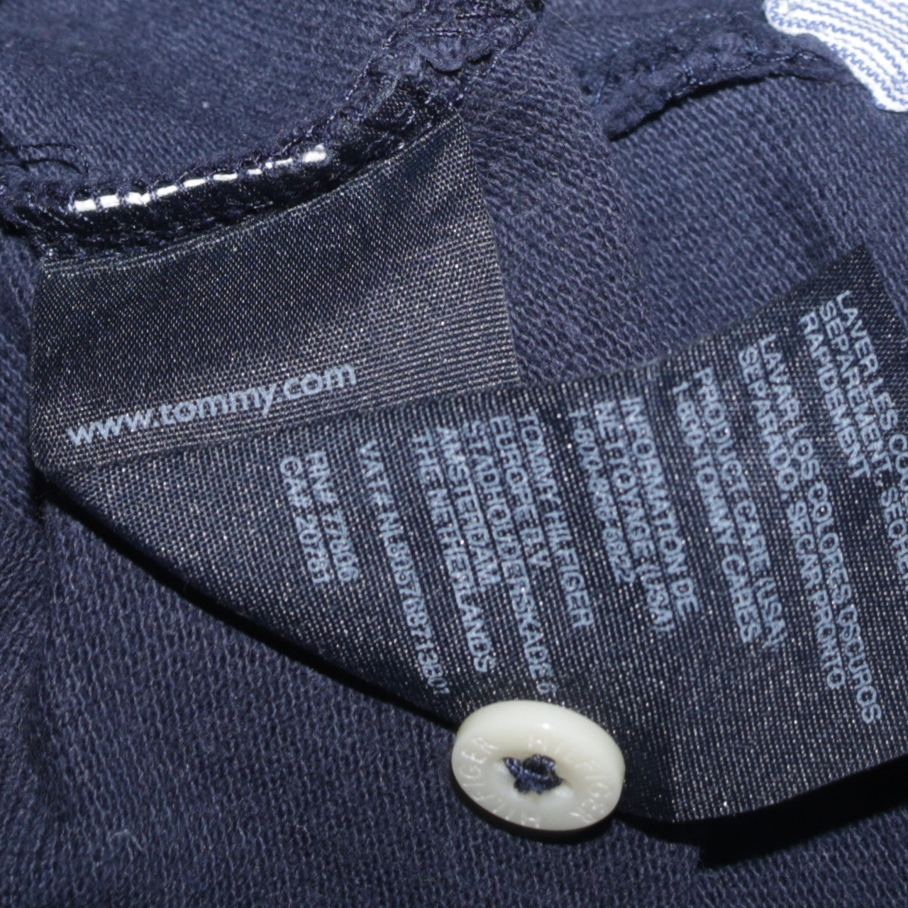 Tommy Hilfiger Men’s Blue Slim Fit Cotton Polo Shirt L