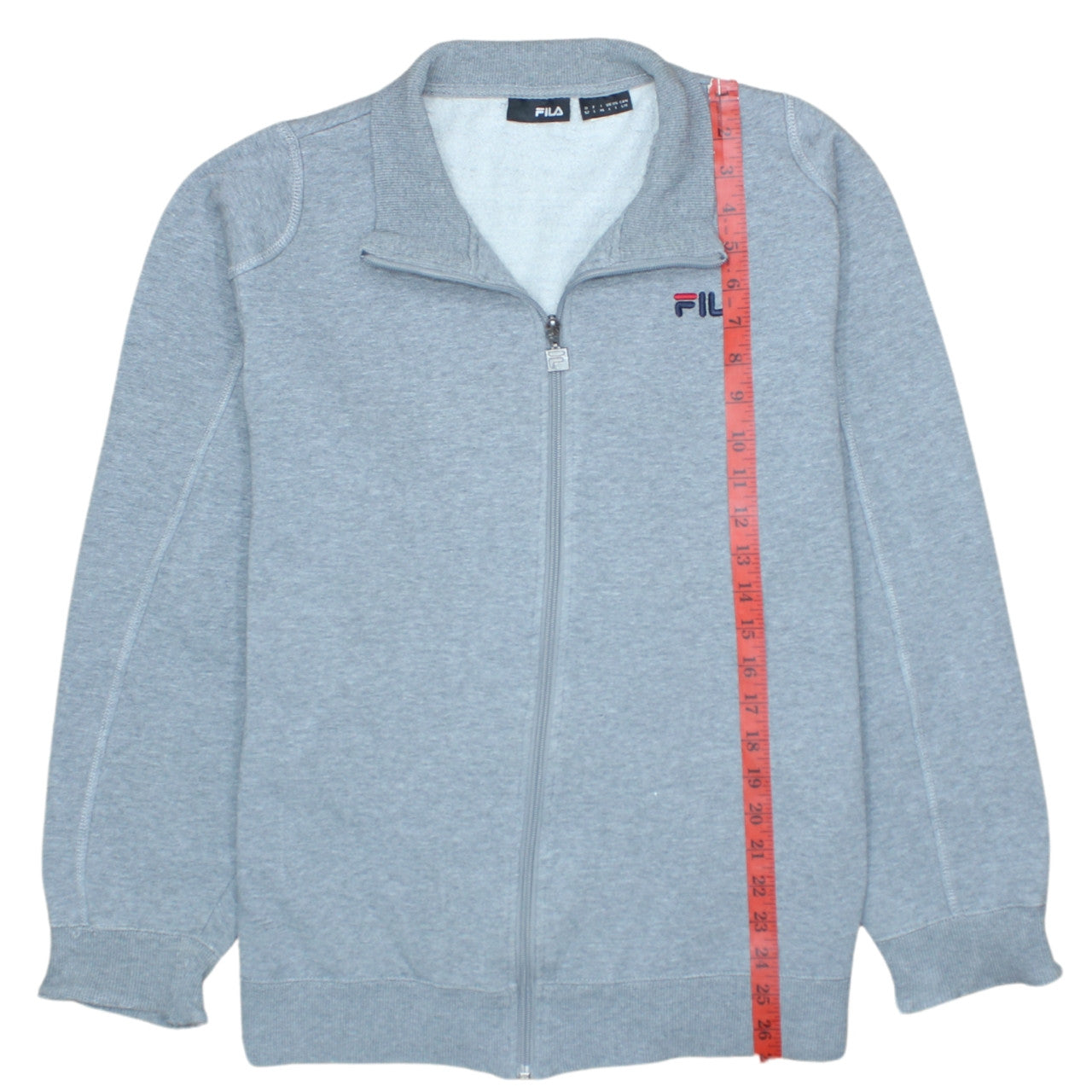 FILA Men’s Grey Full Zip Mock Neck Sweatshirt Size L