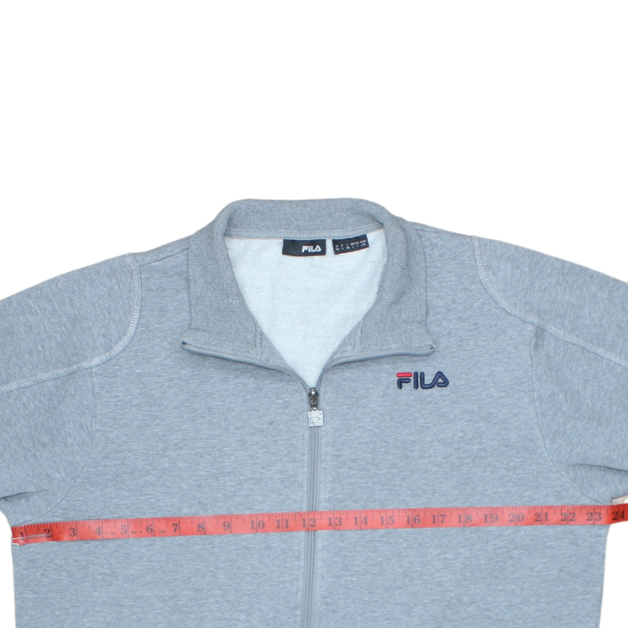 FILA Men’s Grey Full Zip Mock Neck Sweatshirt Size L