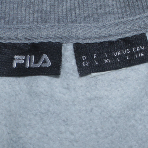 FILA Men’s Grey Full Zip Mock Neck Sweatshirt Size L