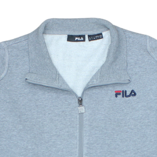 FILA Men’s Grey Full Zip Mock Neck Sweatshirt Size L