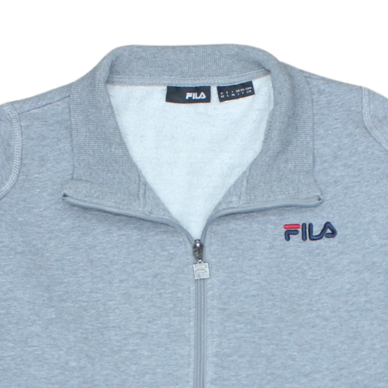 FILA Men’s Grey Full Zip Mock Neck Sweatshirt Size L