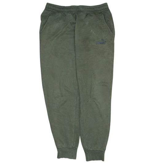 Puma Men's Green Jogger Sweatpants L Fleece Activewear Trousers
